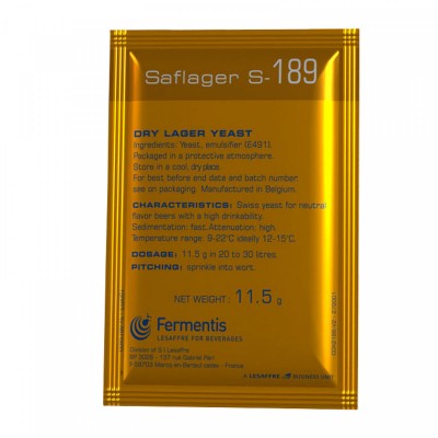 Levure fermentis - SafLager S-189 - 11,5 g